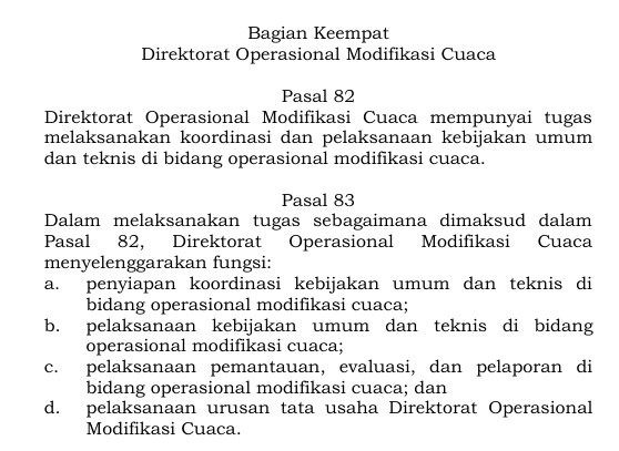 Screenshot Peraturan BMKG terkait Tugas dan Fungsi